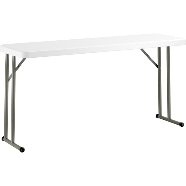 10 Pack! 18" x 60" White Heavy - Duty Plastic Folding Table - PRO&Family