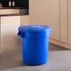 10 Gallon Blue Round Commercial Trash Can With Lid - PRO&Family