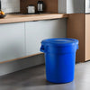 10 Gallon Blue Round Commercial Trash Can With Lid - PRO&Family