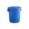 10 Gallon Blue Round Commercial Trash Can With Lid - PRO&Family