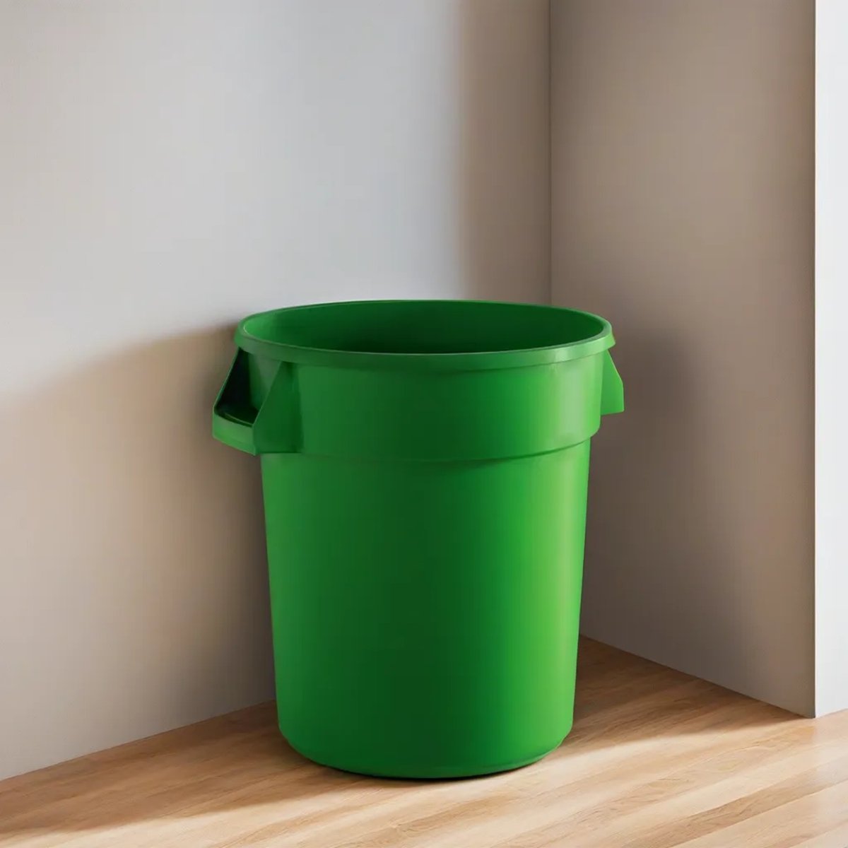 10 Gallon Green Round Commercial Trash Can - PRO&Family