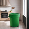 10 Gallon Green Round Commercial Trash Can With Lid - PRO&Family