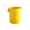 10 Gallon Yellow Round Commercial Trash Can - PRO&Family