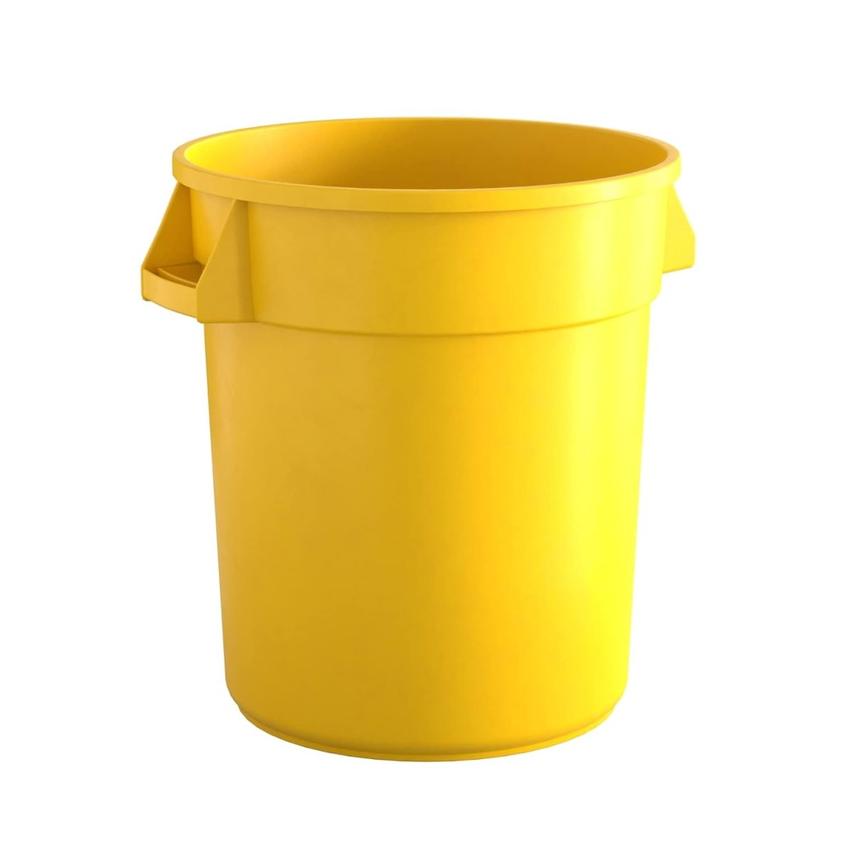 10 Pack! 10 Gallon Yellow Round Commercial Trash Can - PRO&Family