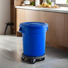 10 Pack! 20 Gallon Blue Round Commercial Trash Can With Lid And Dolly - PRO&Family