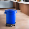 10 Pack! 20 Gallon Blue Round Commercial Trash Can With Lid And Dolly - PRO&Family