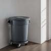 10 Pack! 20 Gallon Gray Round Commercial Trash Can With Lid And Dolly - PRO&Family