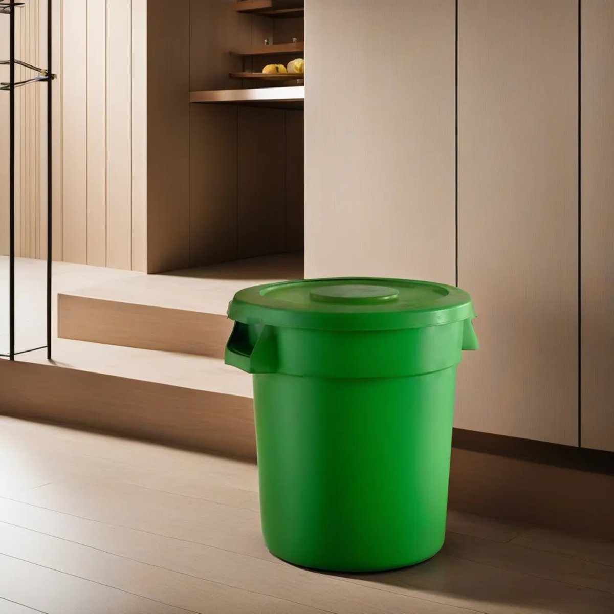 10 Pack! 20 Gallon Green Round Commercial Trash Can With Lid - PRO&Family