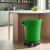 10 Pack! 20 Gallon Green Round Commercial Trash Can With Lid And Dolly - PRO&Family