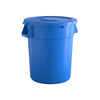 10 Pack! 32 Gallon Blue Round Commercial Trash Can With Lid - PRO&Family