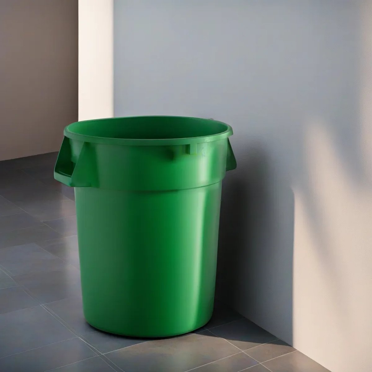 10 Pack! 32 Gallon Green Round Commercial Trash Can - PRO&Family