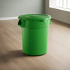 10 Pack! 32 Gallon Green Round Commercial Trash Can With Lid - PRO&Family