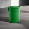 10 Pack! 32 Gallon Green Round Commercial Trash Can With Lid And Dolly - PRO&Family