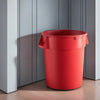 10 Pack! 32 Gallon Red Round Commercial Trash Can - PRO&Family