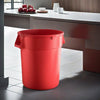 10 Pack! 32 Gallon Red Round Commercial Trash Can - PRO&Family