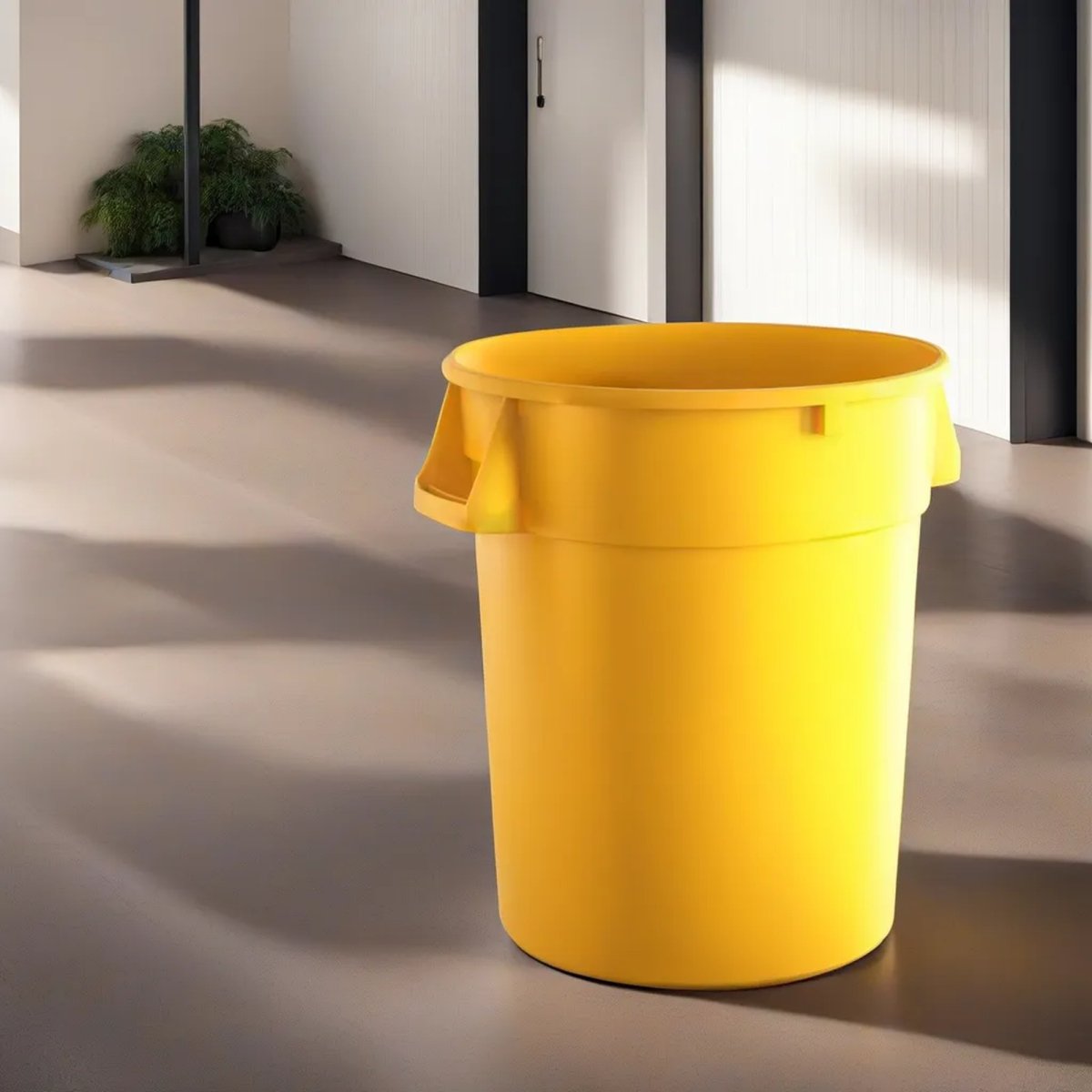 10 Pack! 32 Gallon Yellow Round Commercial Trash Can - PRO&Family