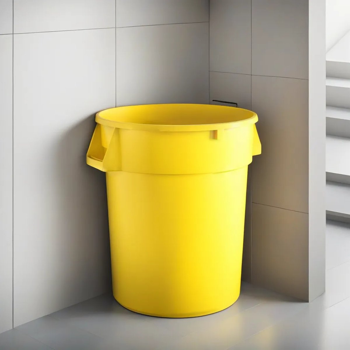 10 Pack! 32 Gallon Yellow Round Commercial Trash Can - PRO&Family