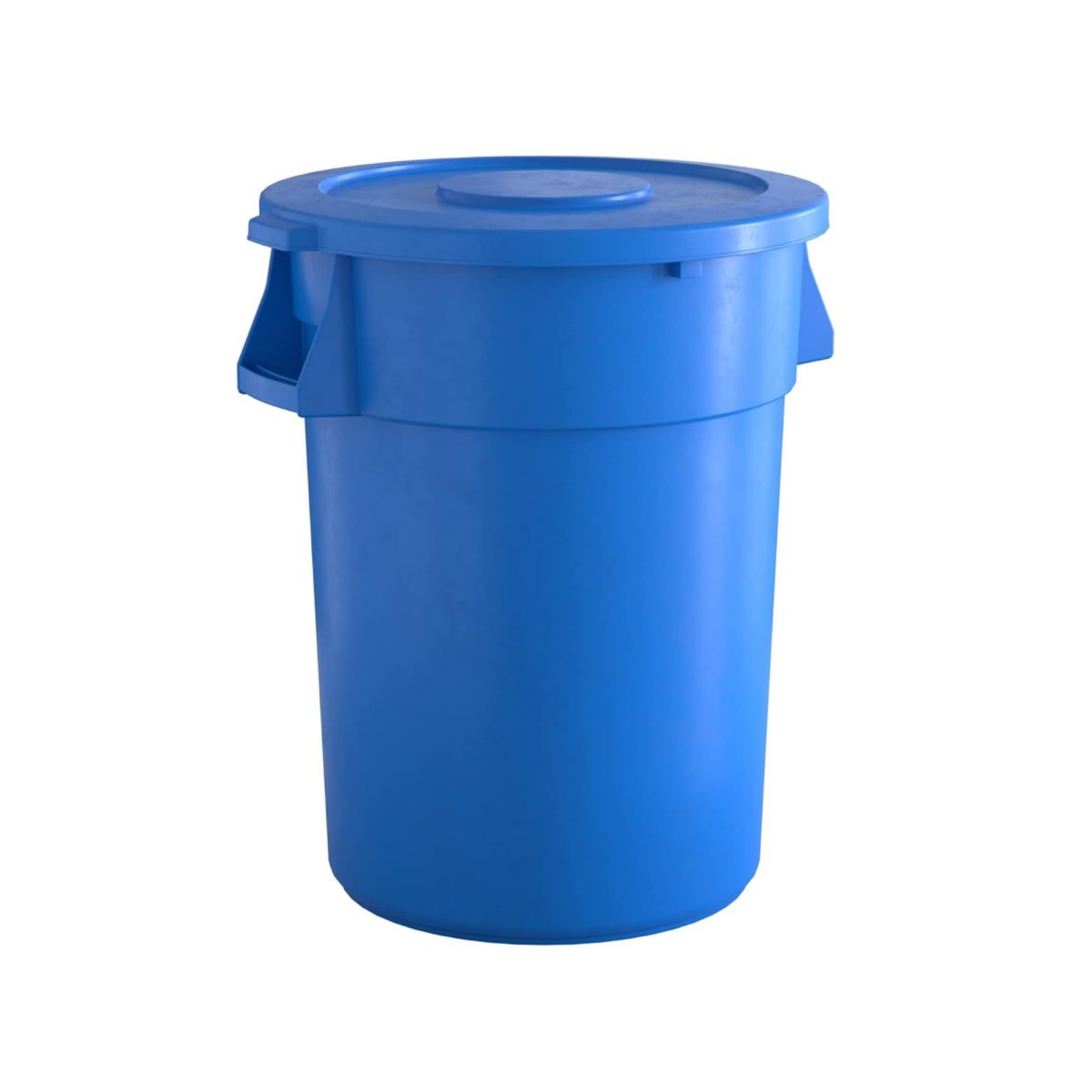 10 Pack! 44 Gallon Blue Round Commercial Trash Can With Lid - PRO&Family