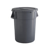 10 Pack! 44 Gallon Gray Round Commercial Trash Can With Lid - PRO&Family