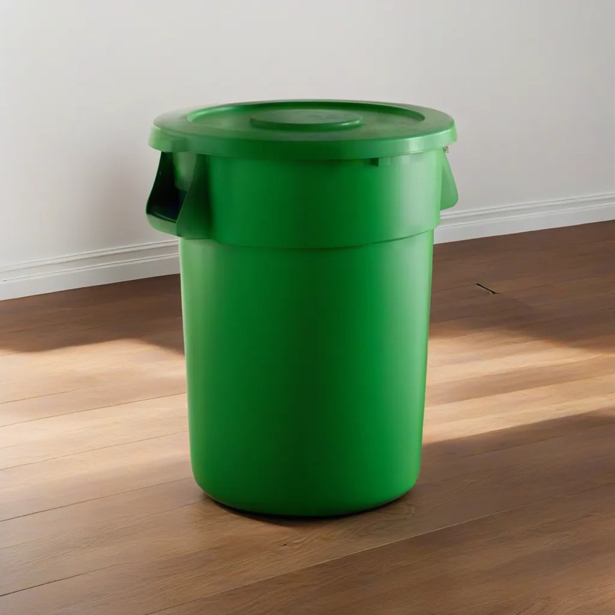 10 Pack! 44 Gallon Green Round Commercial Trash Can With Lid - PRO&Family