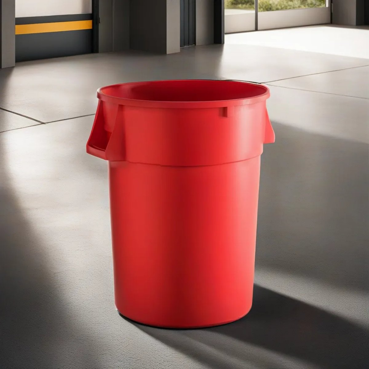 10 Pack! 44 Gallon Red Round Commercial Trash Can - PRO&Family