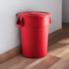 10 Pack! 44 Gallon Red Round Commercial Trash Can With Lid - PRO&Family