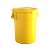 10 Pack! 44 Gallon Yellow Round Commercial Trash Can With Lid - PRO&Family