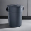 10 Pack! 55 Gallon Gray Round Commercial Trash Can With Lid - PRO&Family