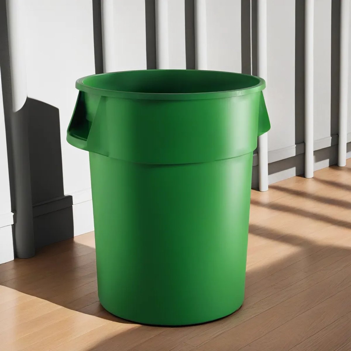 10 Pack! 55 Gallon Green Round Commercial Trash Can - PRO&Family