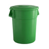 10 Pack! 55 Gallon Green Round Commercial Trash Can With Lid - PRO&Family