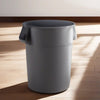 10 Pack! 55 Gallon Grey Round Commercial Trash Can - PRO&Family