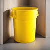 10 Pack! 55 Gallon Yellow Round Commercial Trash Can - PRO&Family