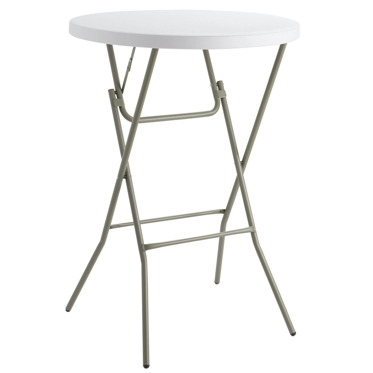 2 PACK! 32" Round Granite White Heavy-Duty Bar Height Plastic Folding Table - PRO&Family