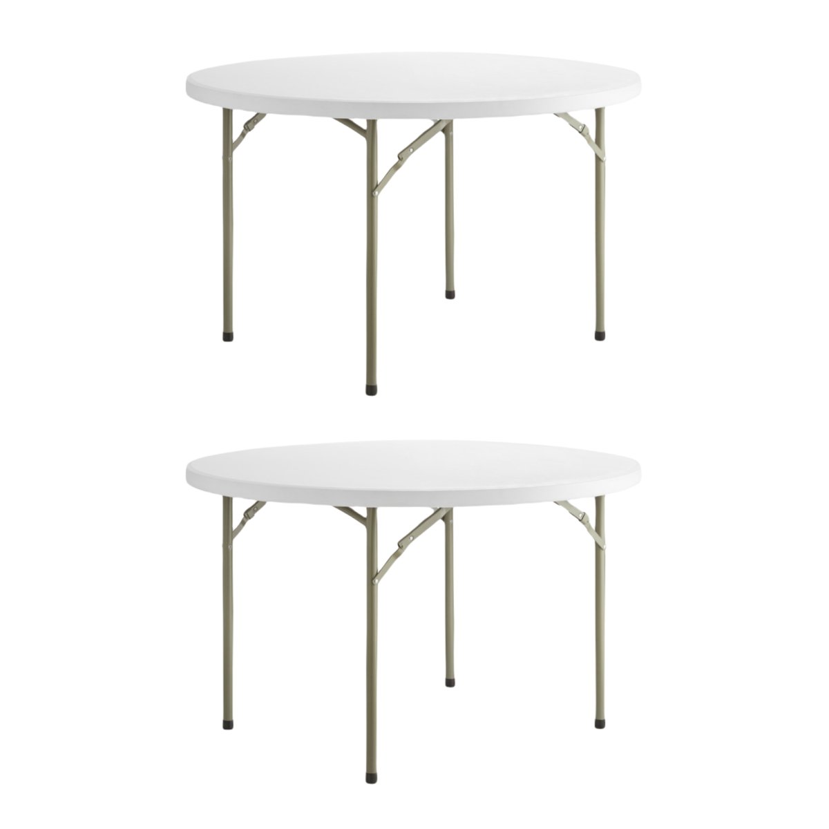 2 PACK! 60" Round Granite White Plastic Folding Table - PRO&Family