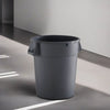 32 Gallon Gray Round Commercial Trash Can - PRO&Family