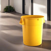 32 Gallon Yellow Round Commercial Trash Can - PRO&Family