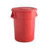 44 Gallon Red Round Commercial Trash Can With Lid - PRO&Family