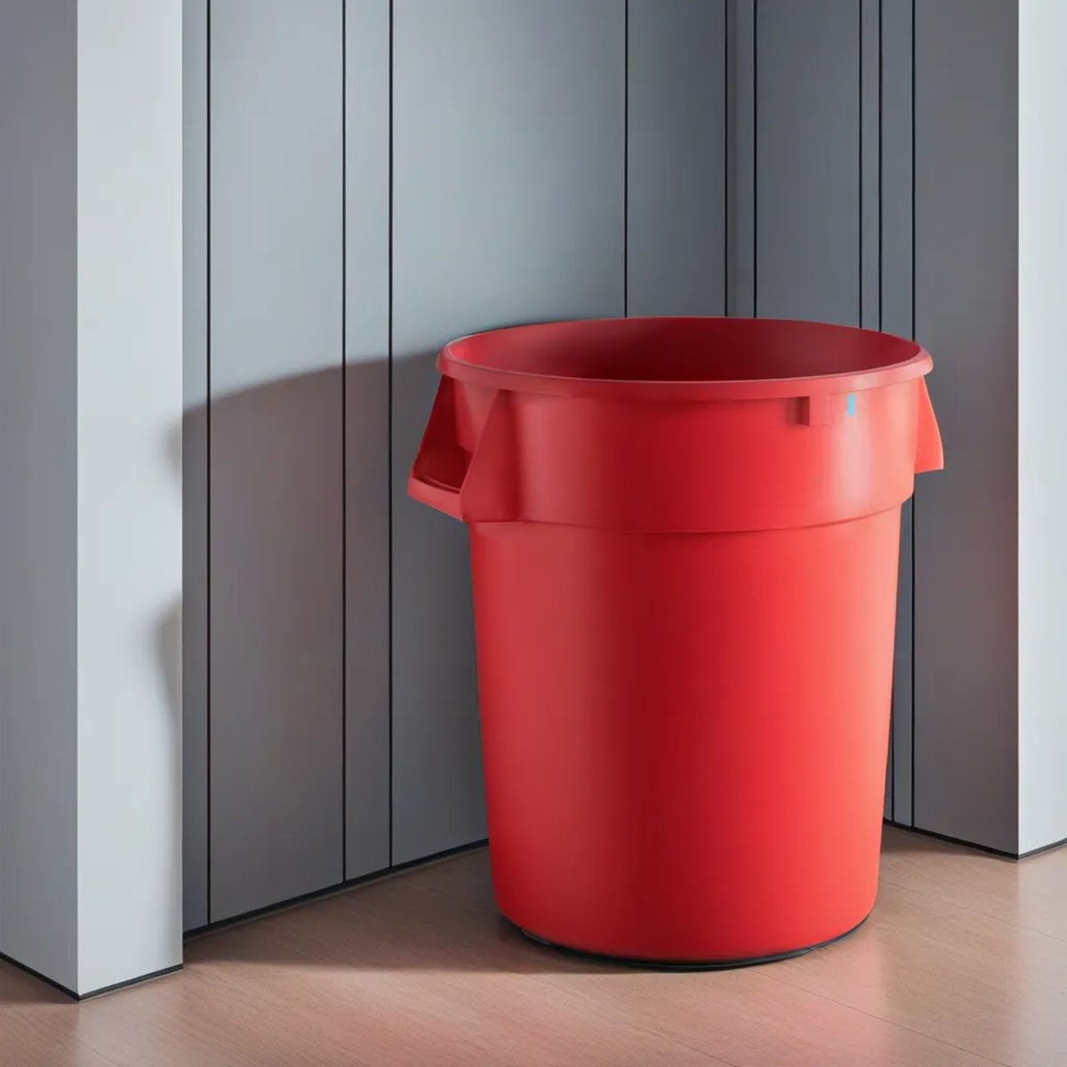 5 Pack! 32 Gallon Red Round Commercial Trash Can - PRO&Family