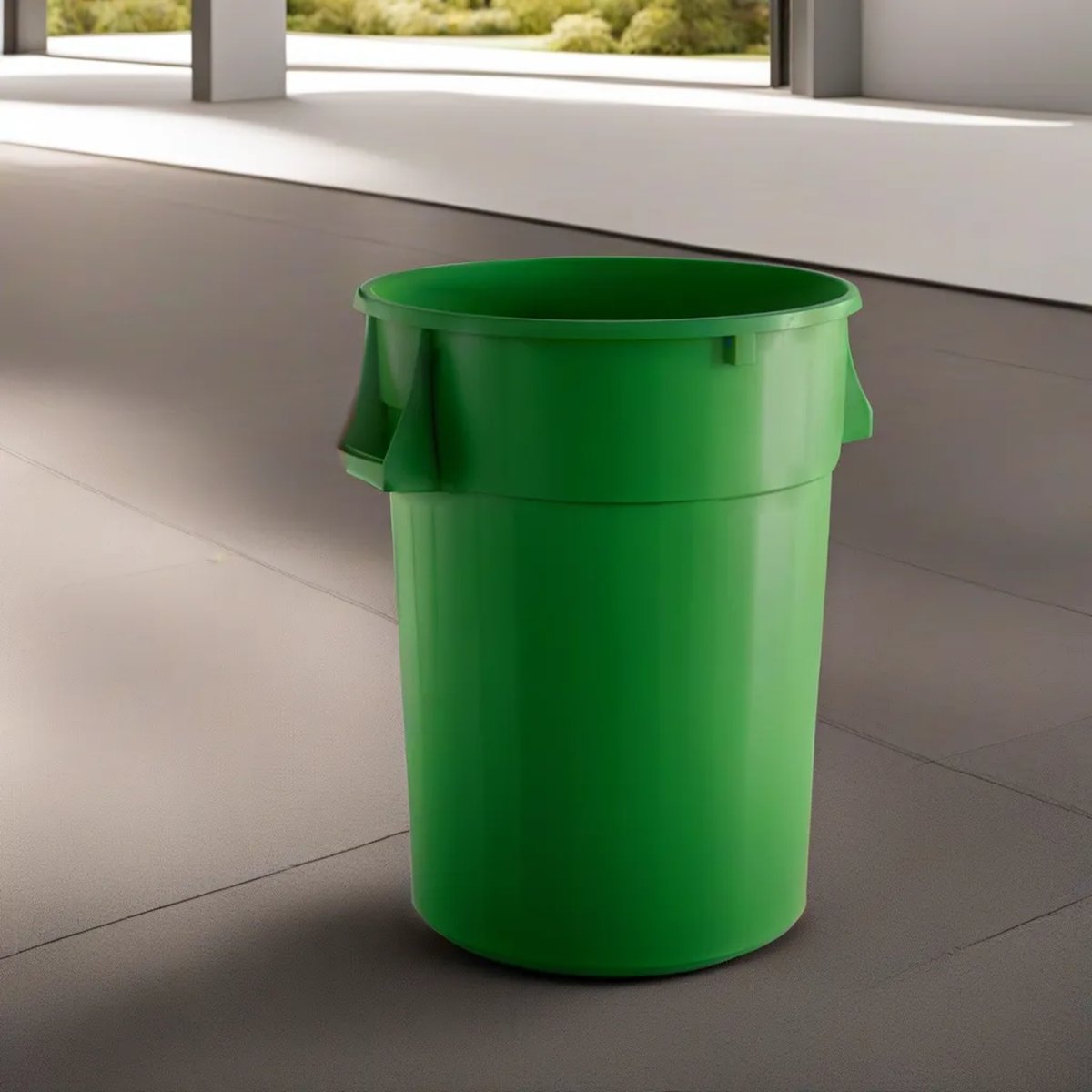 5 Pack! 44 Gallon Green Round Commercial Trash Can - PRO&Family