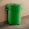 5 Pack! 55 Gallon Green Round Commercial Trash Can With Lid - PRO&Family