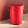 5 Pack! 55 Gallon Red Round Commercial Trash Can - PRO&Family