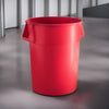 5 Pack! 55 Gallon Red Round Commercial Trash Can - PRO&Family