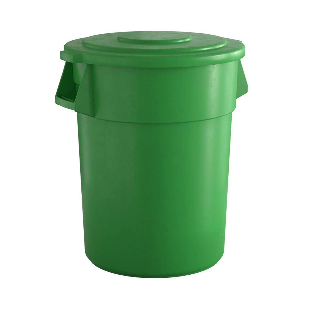 55 Gallon Green Round Commercial Trash Can With Lid - PRO&Family