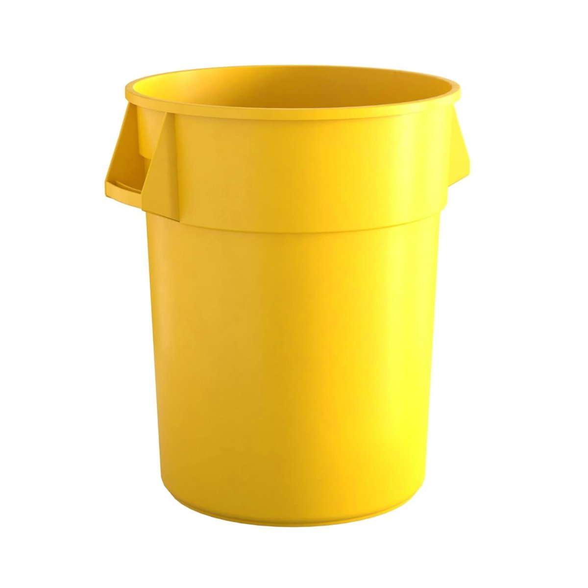 55 Gallon Yellow Round Commercial Trash Can - PRO&Family